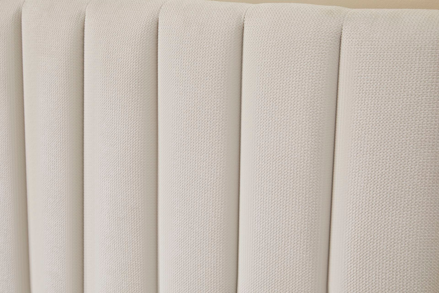 Channel Tufted Linen Bed Frame