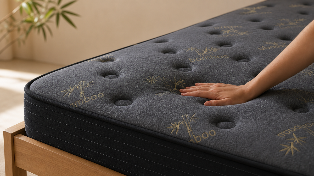 Cool-touch bamboo charcoal cover