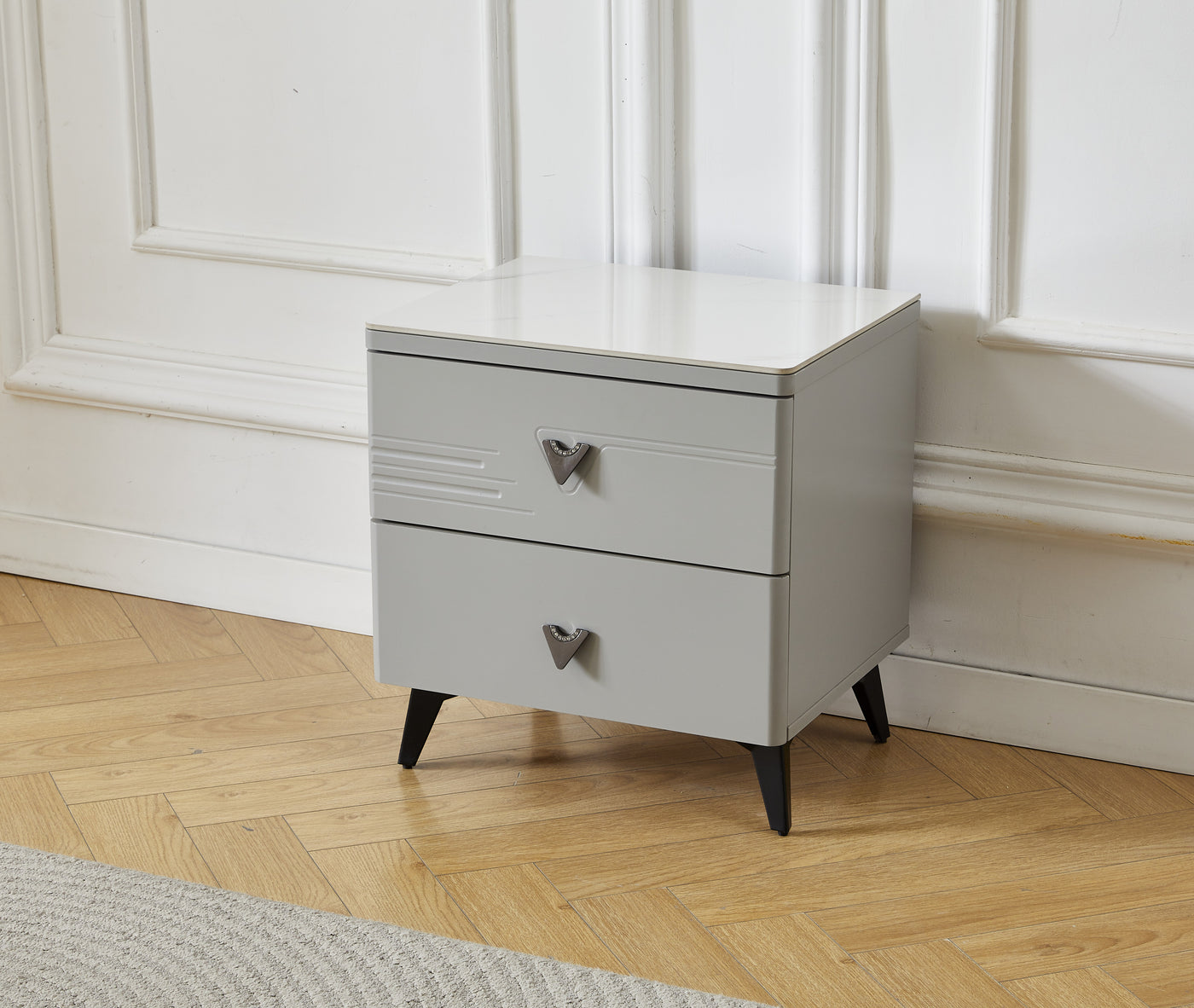 Luna Stone Top Bedside Table