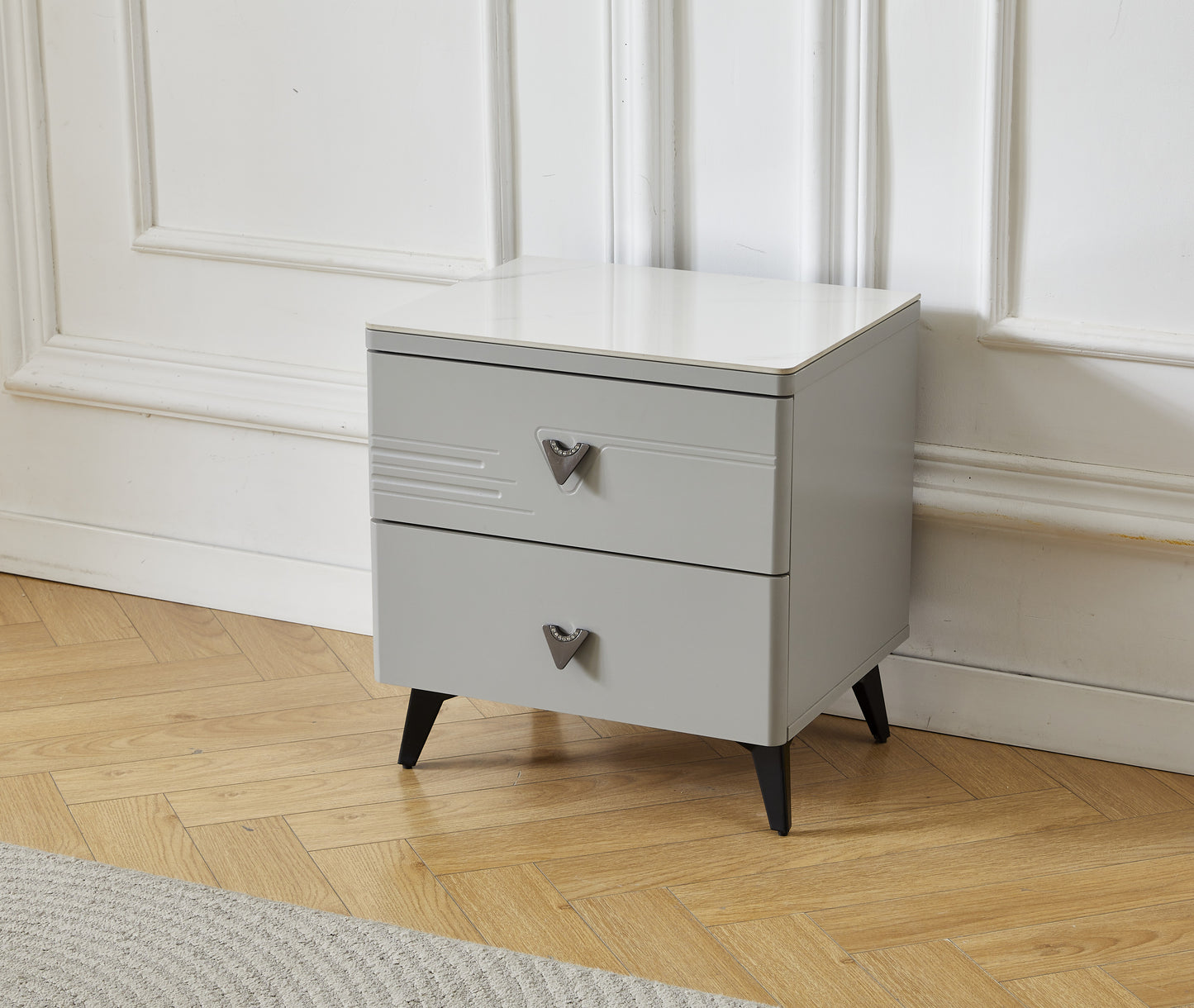 Luna Stone Top Bedside Table