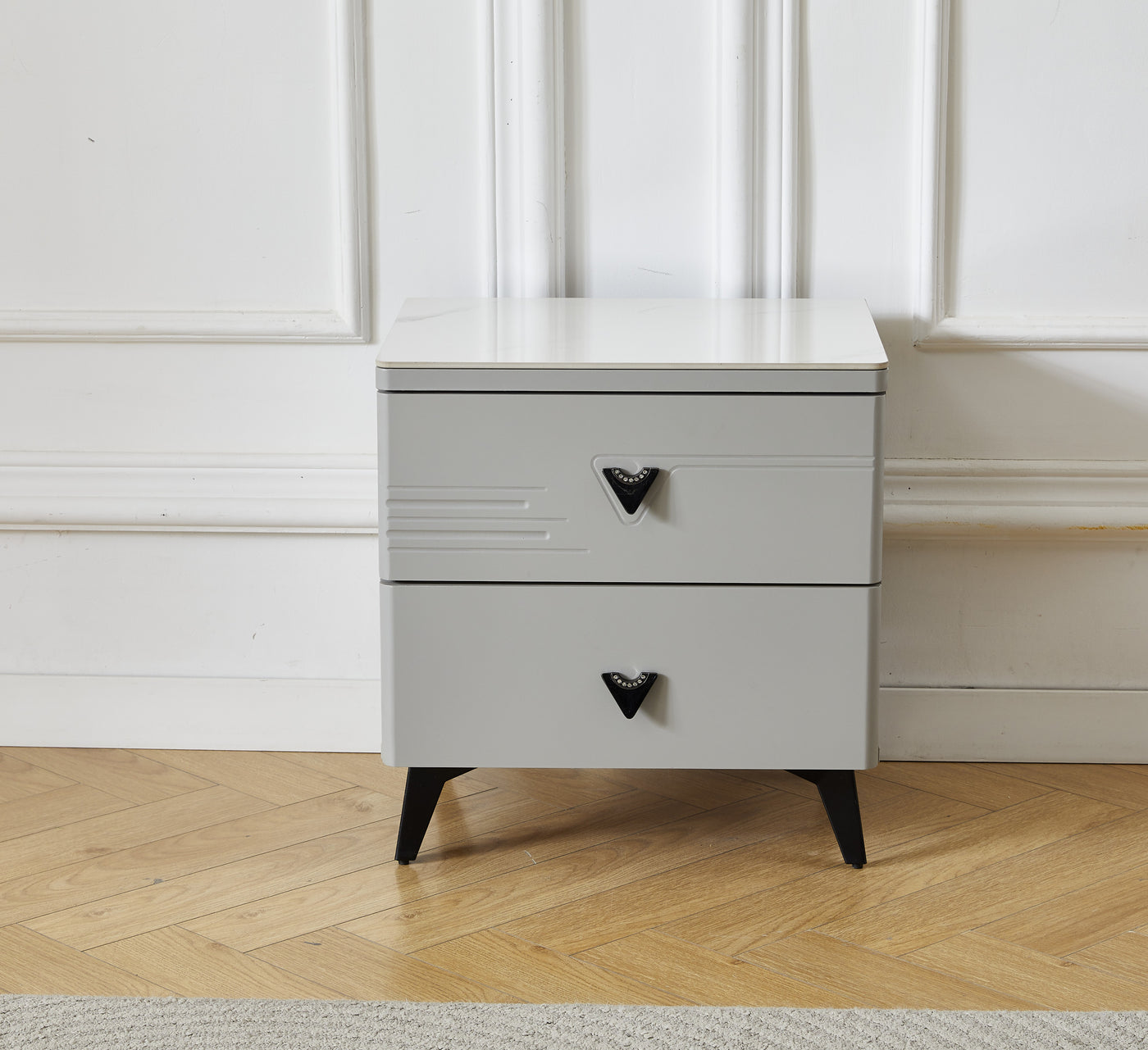 Luna Stone Top Bedside Table