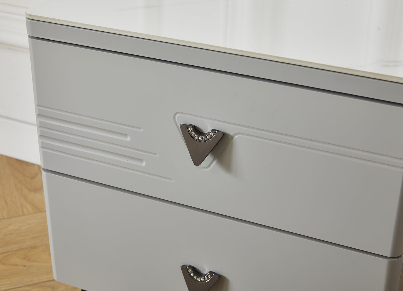 Luna Stone Top Bedside Table