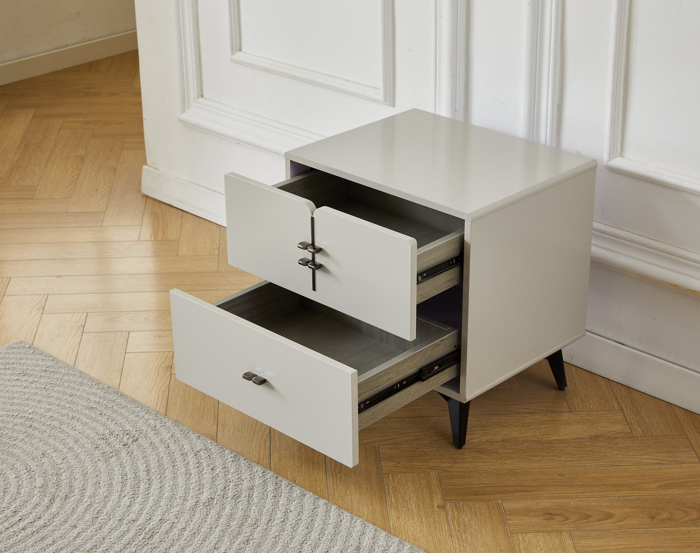 Milan Grey Bedside Table