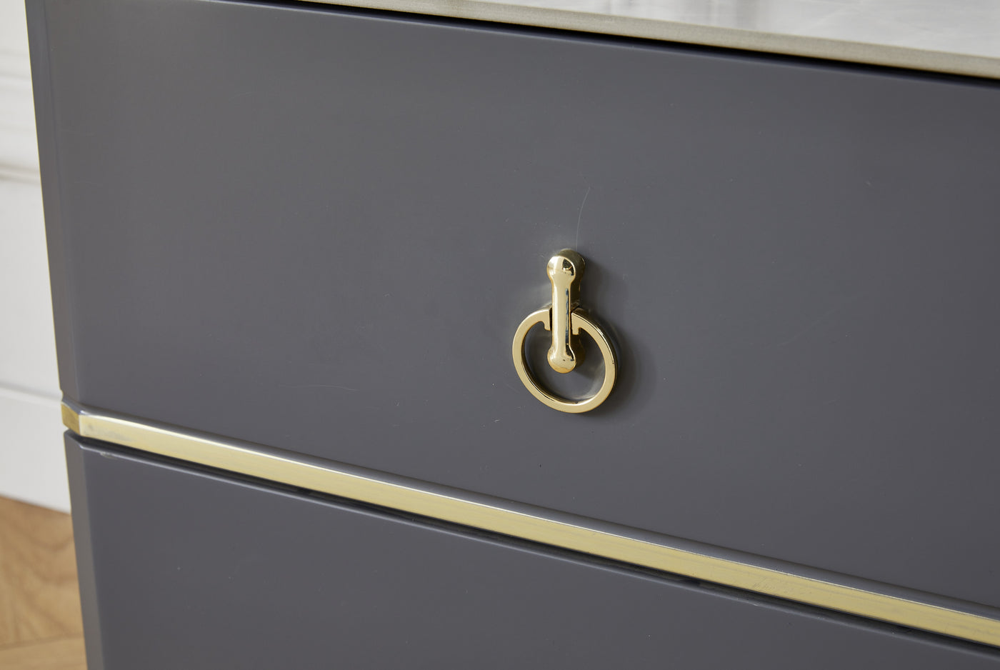 Royale Luxe Stone Top Bedside Table