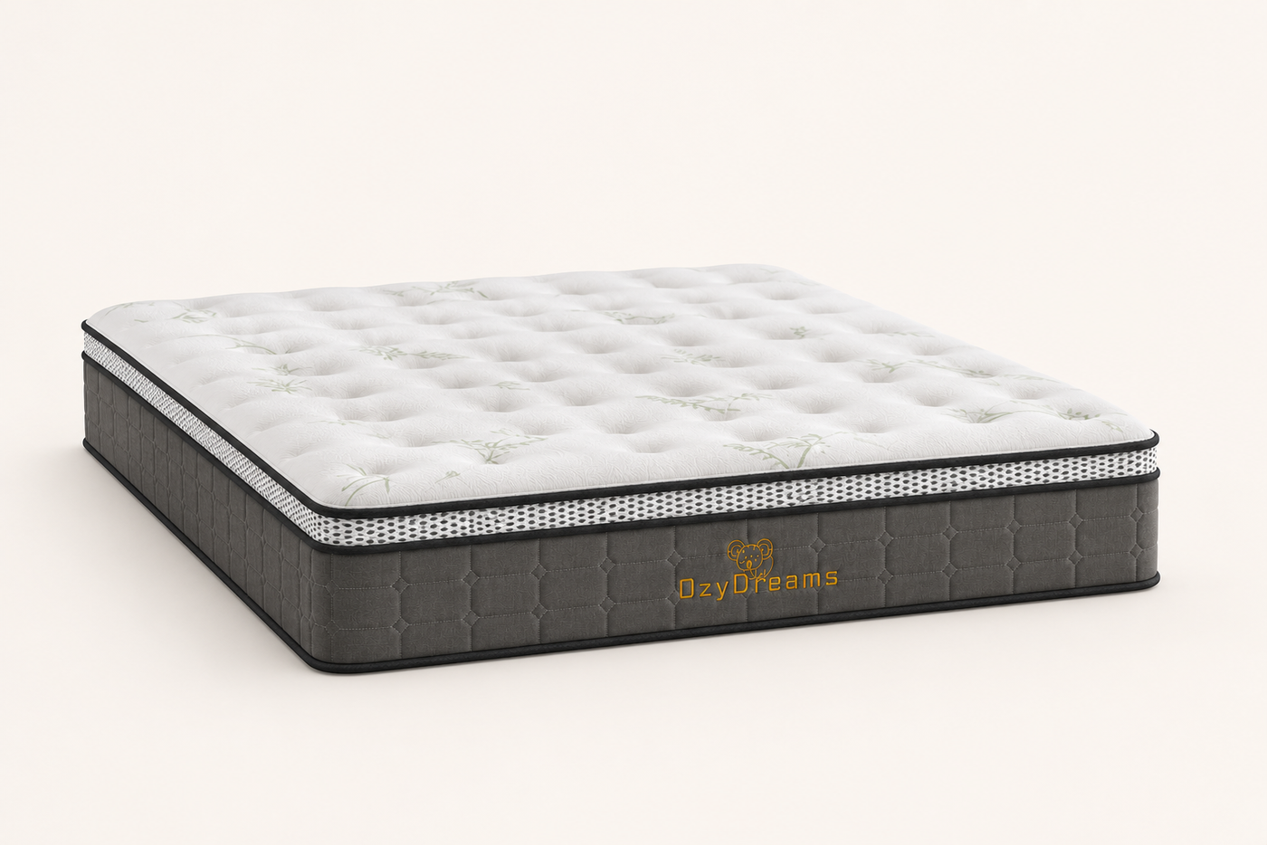 Pillow Top Bamboo 30cm Mattress - Firm Feel