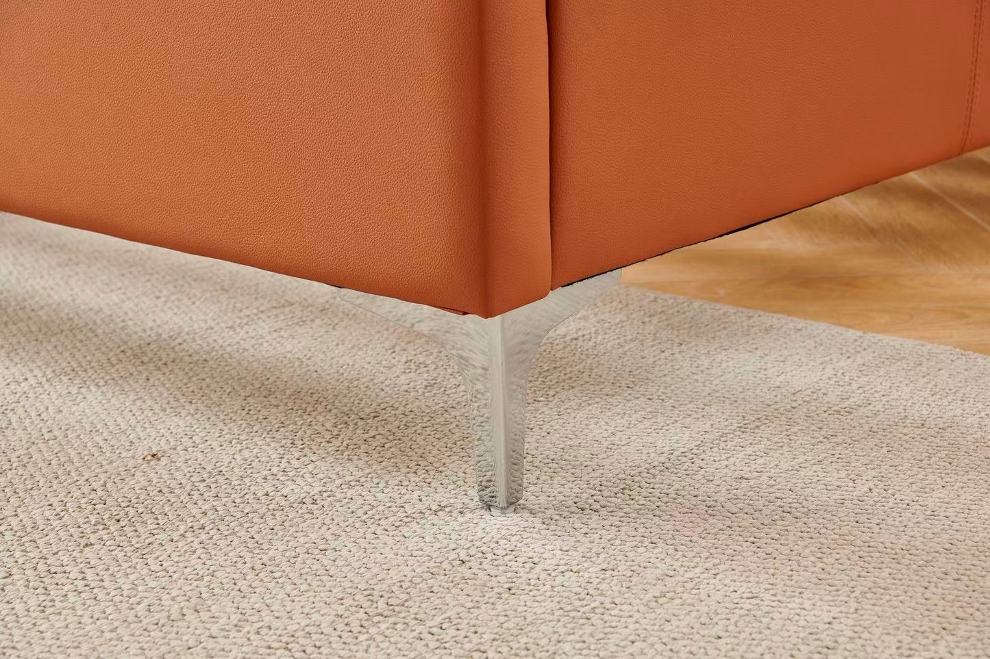 Orange Tiffany Upholstered Bed Frame