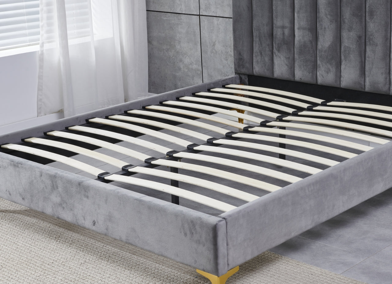 Grey Channel Bed Frame