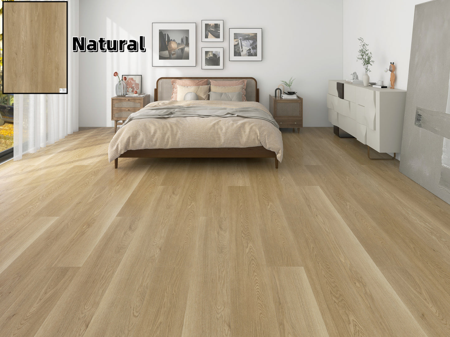 Natural Wooden Floor Board (Free Installation)