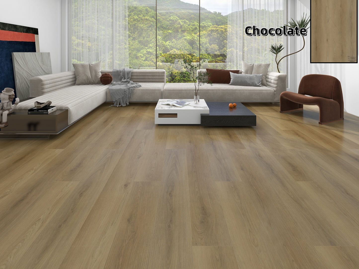 Chocolate Wooden Floor Board (Free Installation)