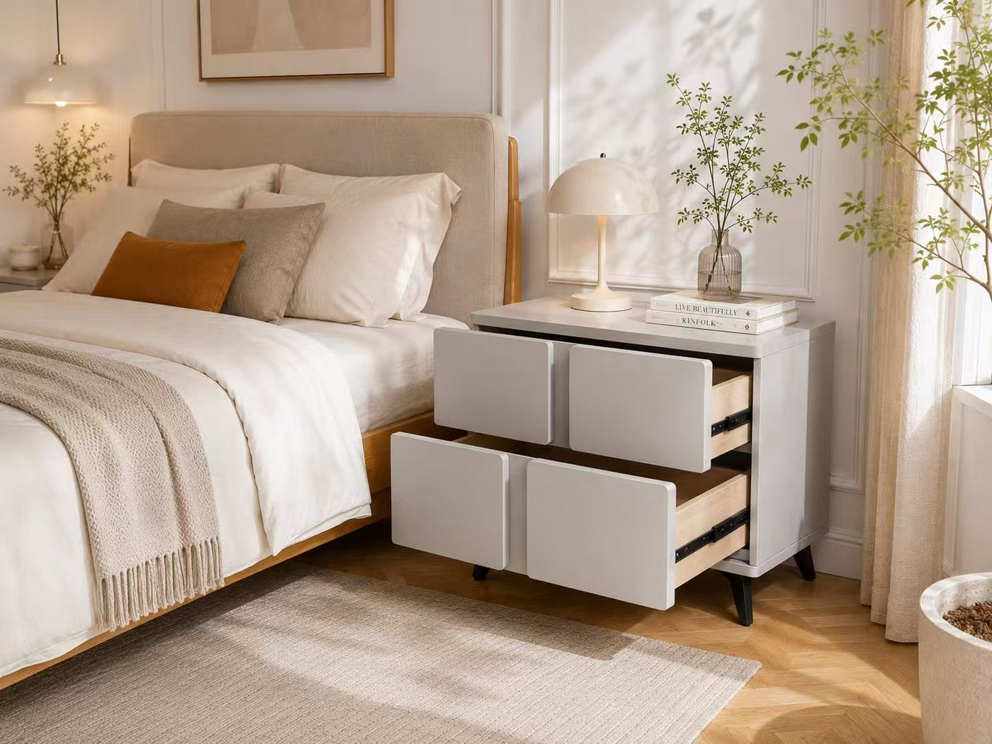 Aspen Minimalist Bedside Table