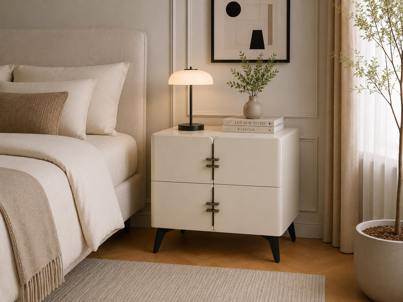 Milan Grey Bedside Table