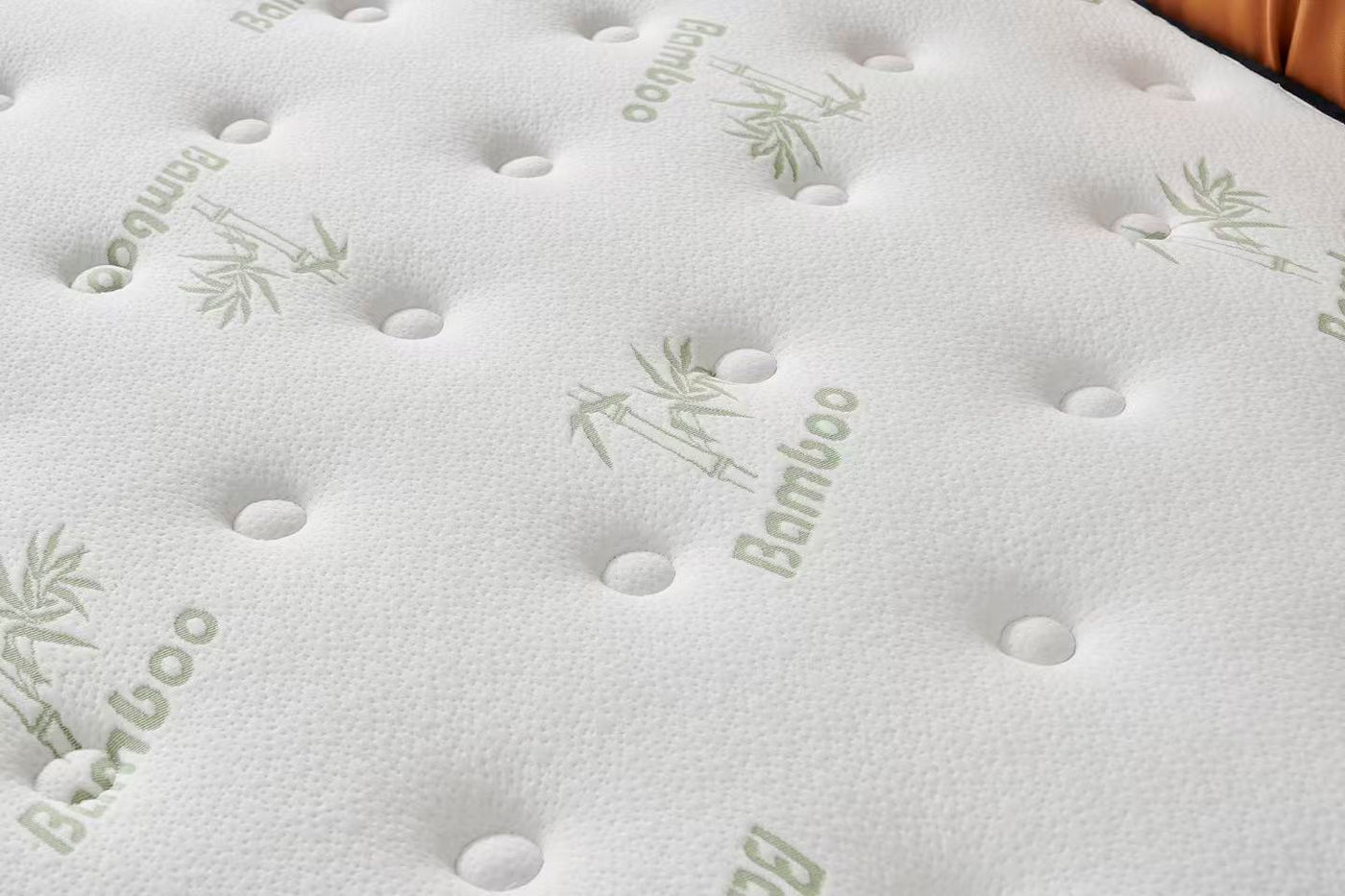 Luxury Leather Ruched Bed with 30cm Bamboo Pillow Top Mattress