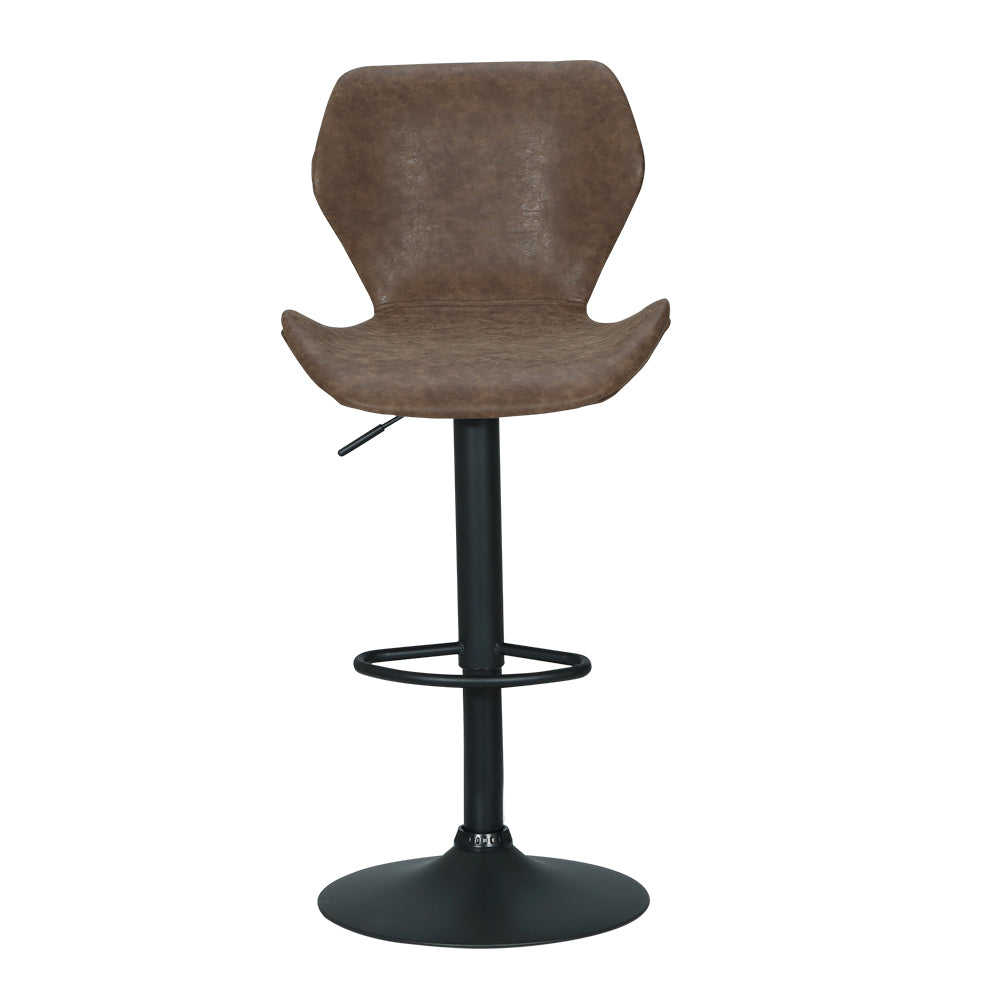Bar Stools Kitchen Counter Stools Swivel Gas Lift Vintage Chairs Brown x2 – product image 3