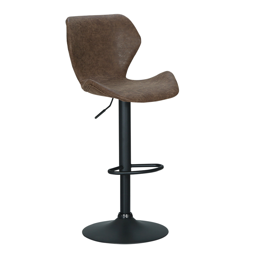 Bar Stools Kitchen Counter Stools Swivel Gas Lift Vintage Chairs Brown x2 – product image 4