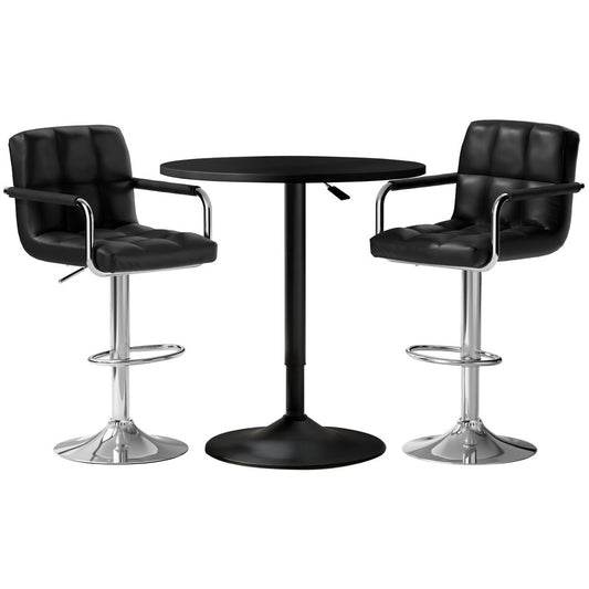 Bar Table and Stools Set Dining Desk Kitchen Chairs Cafe Pub – product image 1