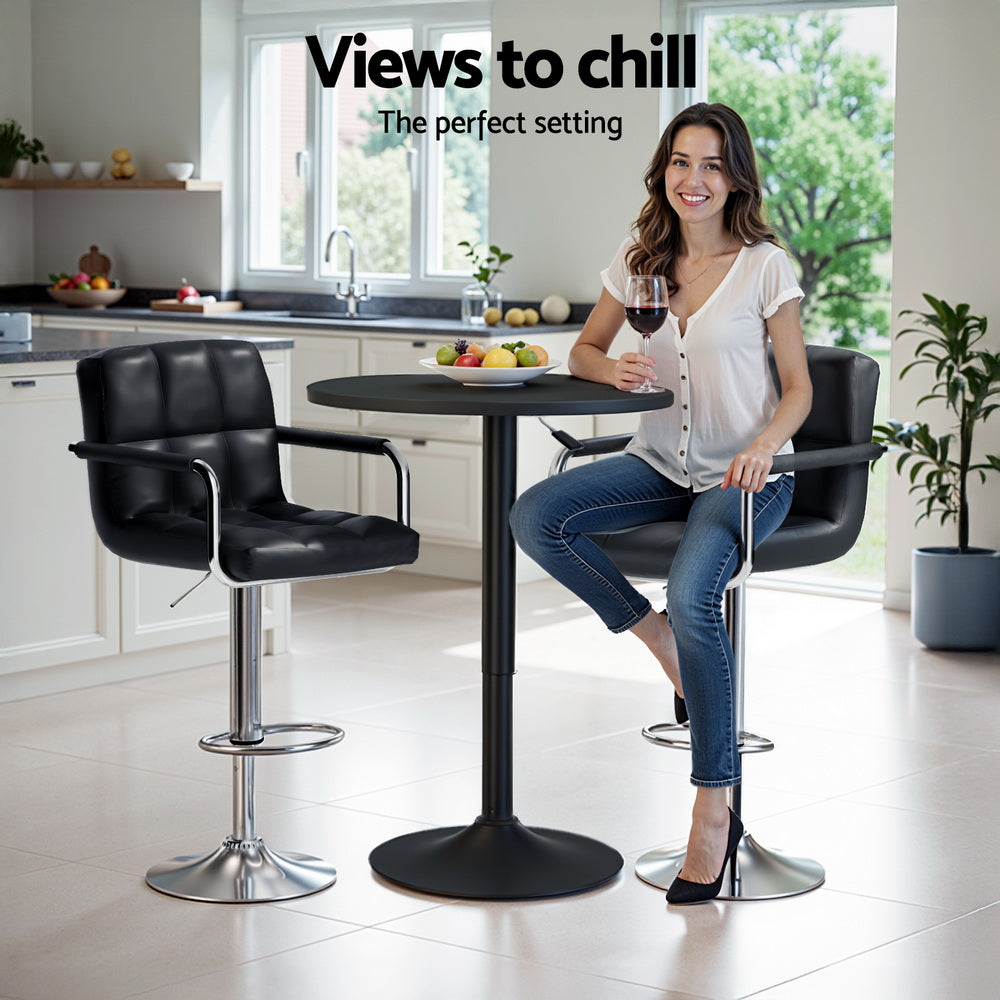 Bar Table and Stools Set Dining Desk Kitchen Chairs Cafe Pub – product image 4