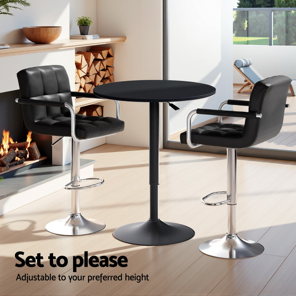 Bar Table and Stools Set Dining Desk Kitchen Chairs Cafe Pub – product image 5