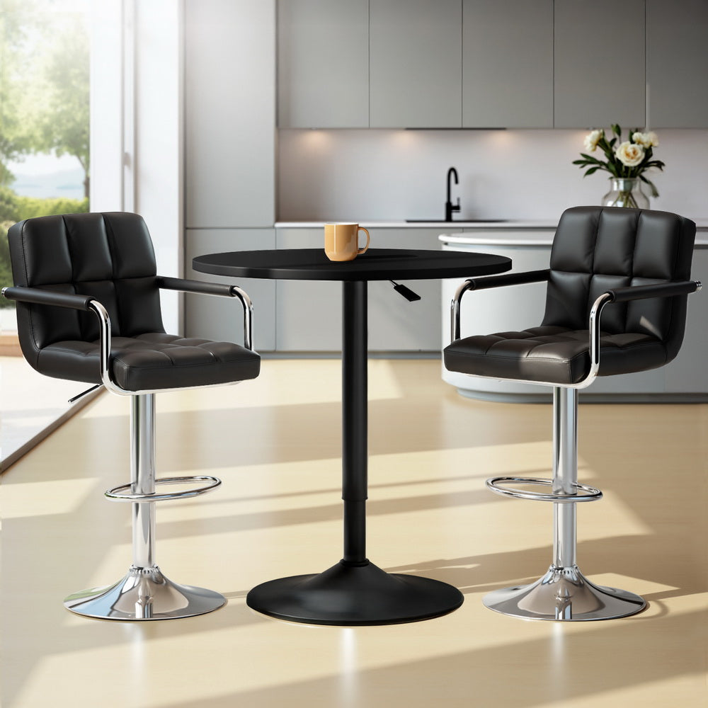 Bar Table and Stools Set Dining Desk Kitchen Chairs Cafe Pub – product image 7