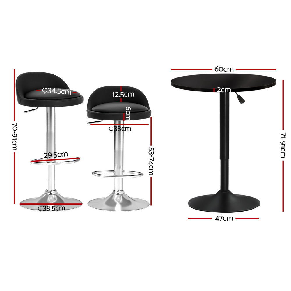 Bar Table and Stools Set Dining Desk Kitchen Chairs Cafe Pub – product image 2