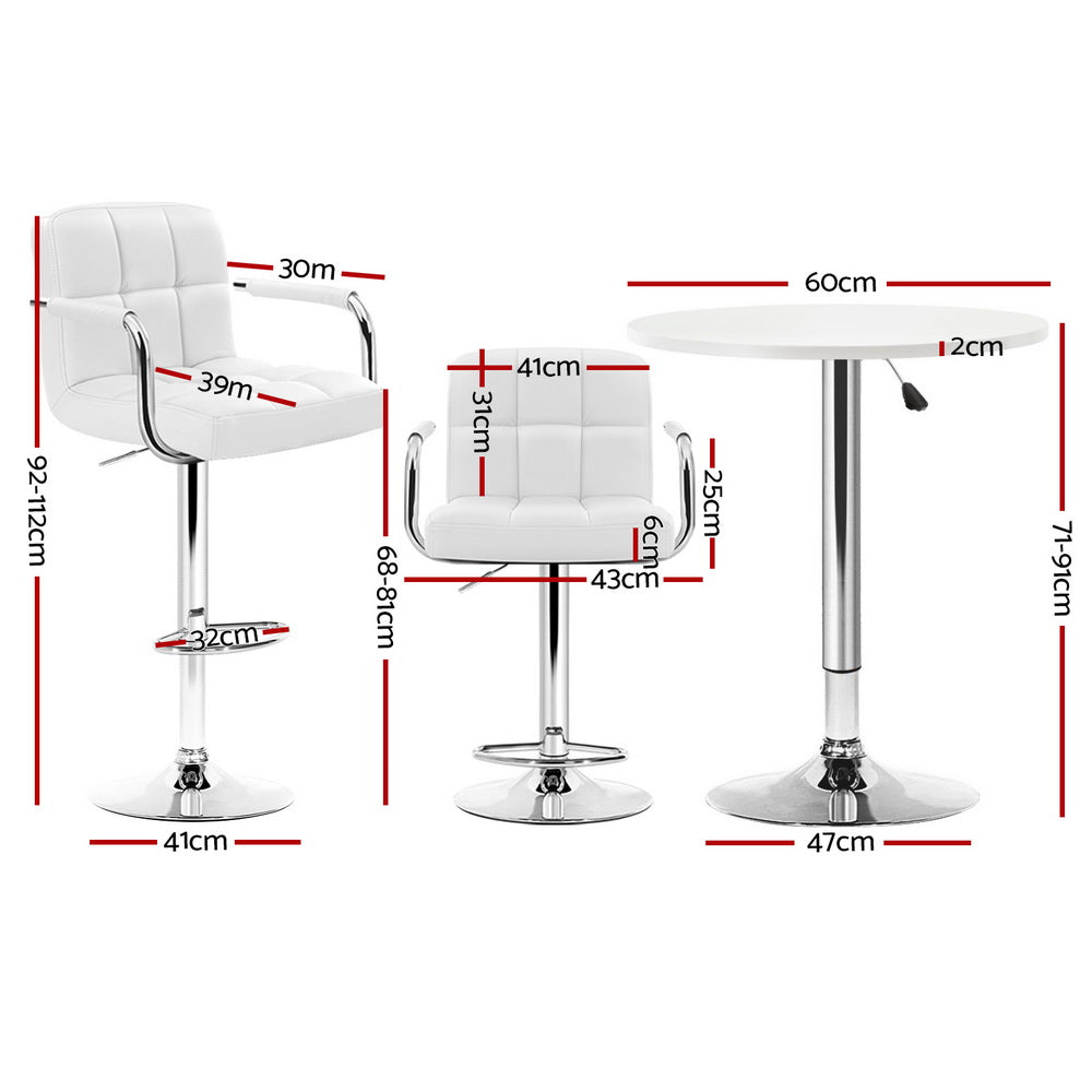 Bar Table and Stools Set Dining Desk Kitchen Chairs Cafe Pub – product image 2