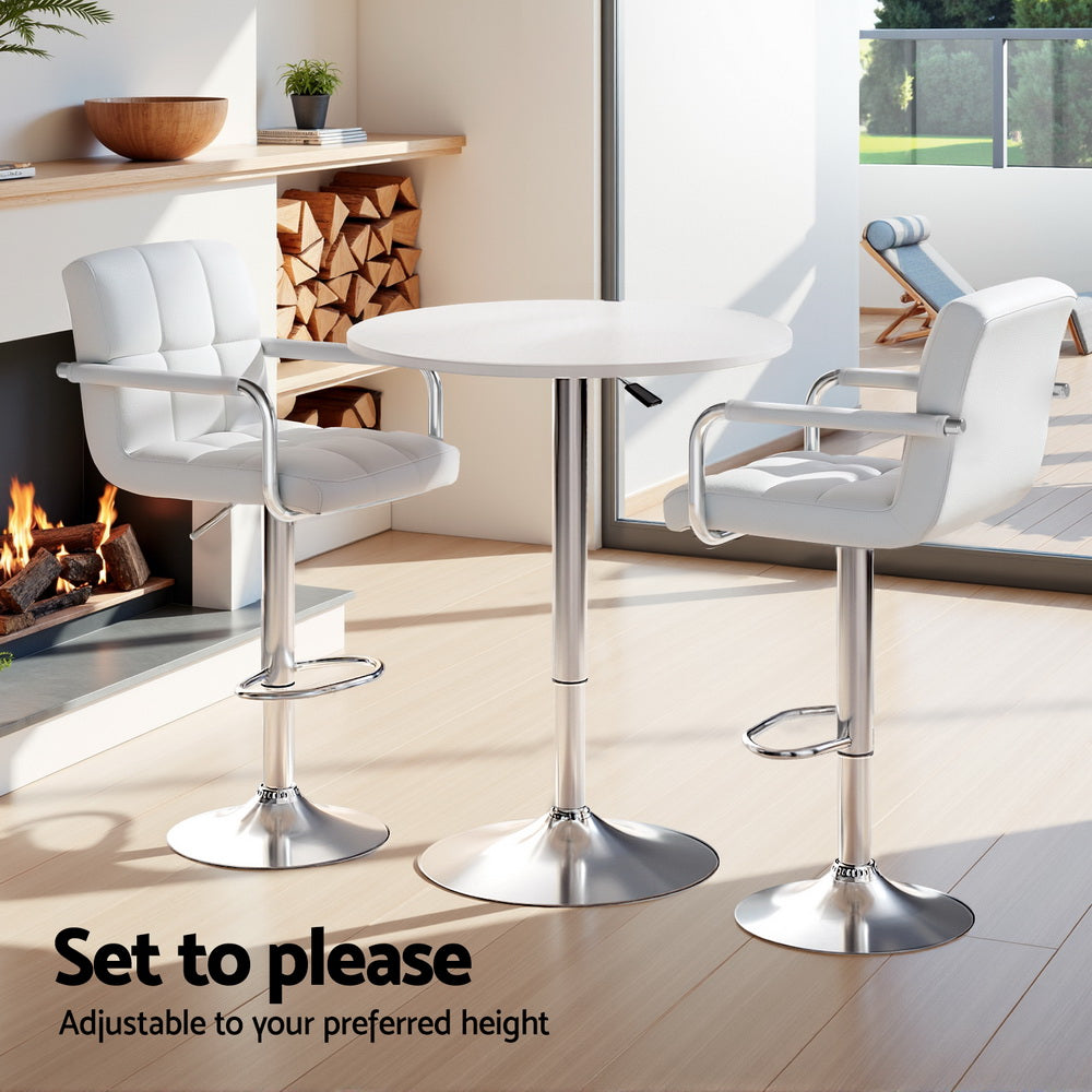 Bar Table and Stools Set Dining Desk Kitchen Chairs Cafe Pub – product image 5