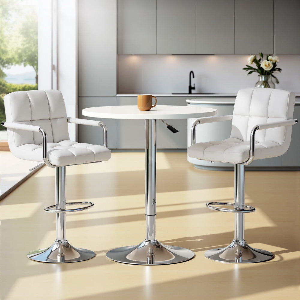 Bar Table and Stools Set Dining Desk Kitchen Chairs Cafe Pub – product image 7