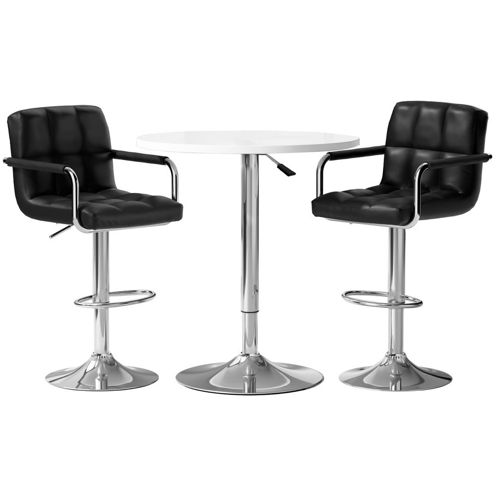 Bar Table and Stools Set Dining Desk Kitchen Chairs Cafe Pub – product image 1