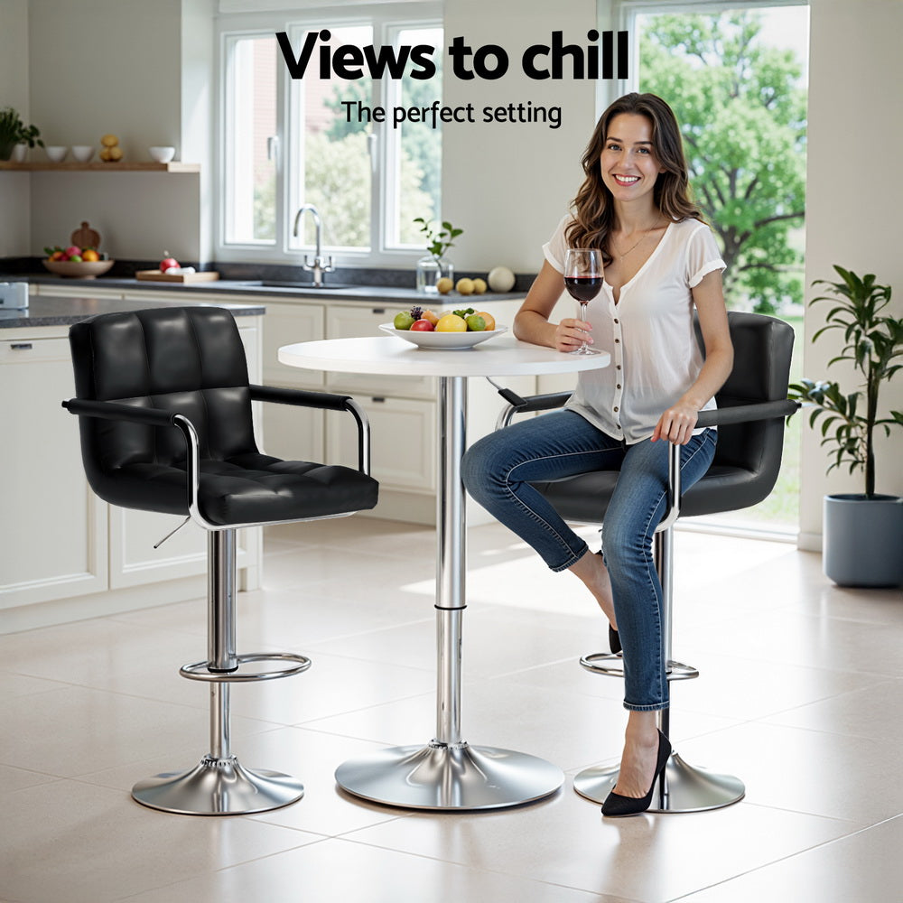 Bar Table and Stools Set Dining Desk Kitchen Chairs Cafe Pub – product image 4