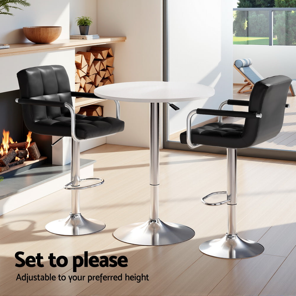 Bar Table and Stools Set Dining Desk Kitchen Chairs Cafe Pub – product image 5