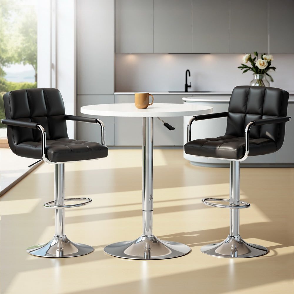 Bar Table and Stools Set Dining Desk Kitchen Chairs Cafe Pub – product image 7