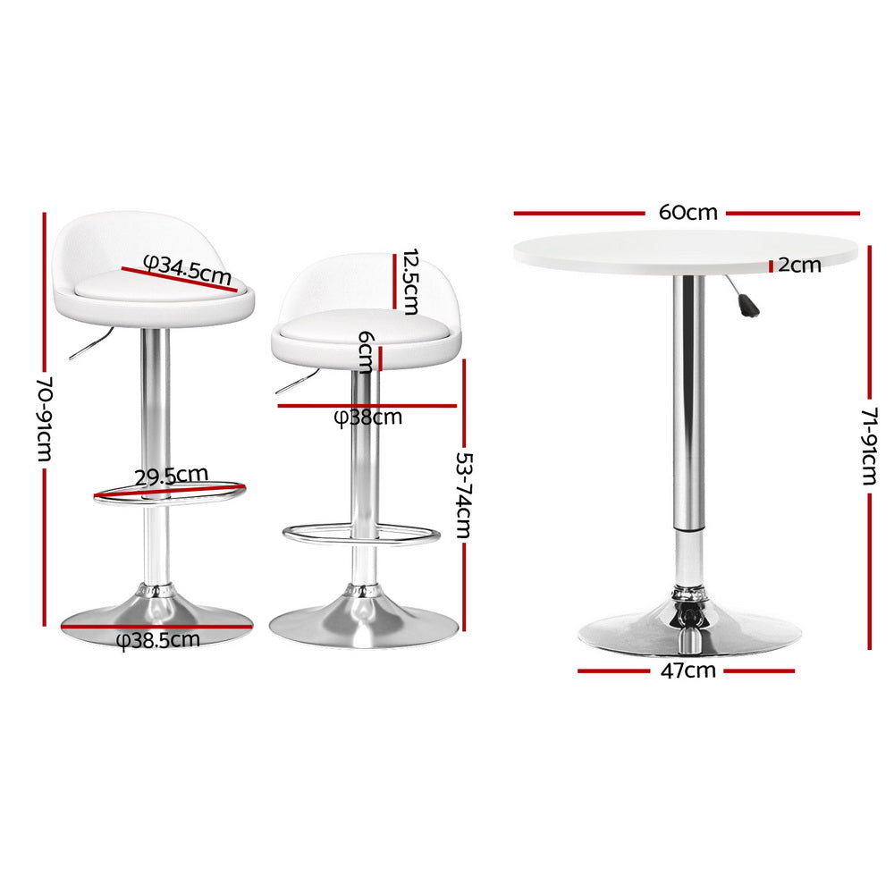 Bar Table and Stools Set Dining Desk Kitchen Chairs Cafe Pub – product image 2