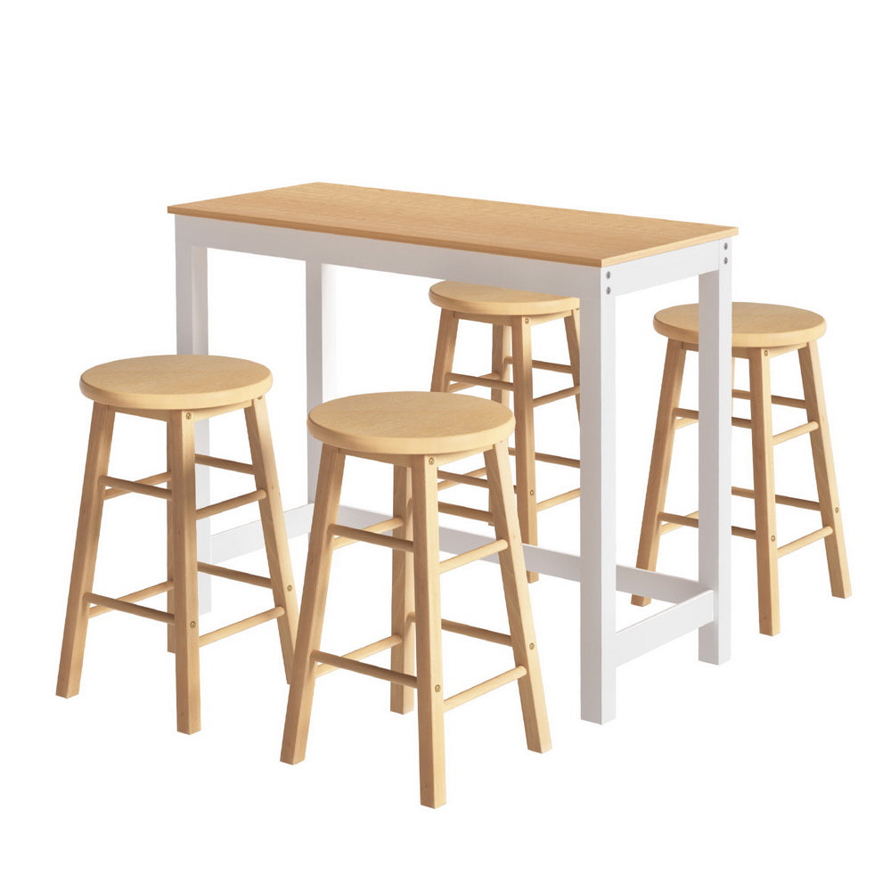 Bar Table and Stools Set Dining Desk Kitchen Chairs Cafe Pub – product image 1