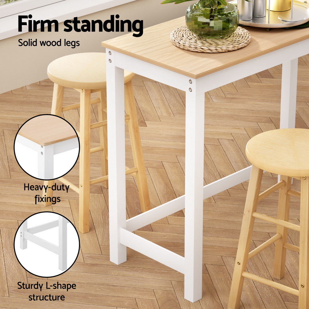 Bar Table and Stools Set Dining Desk Kitchen Chairs Cafe Pub – product image 6