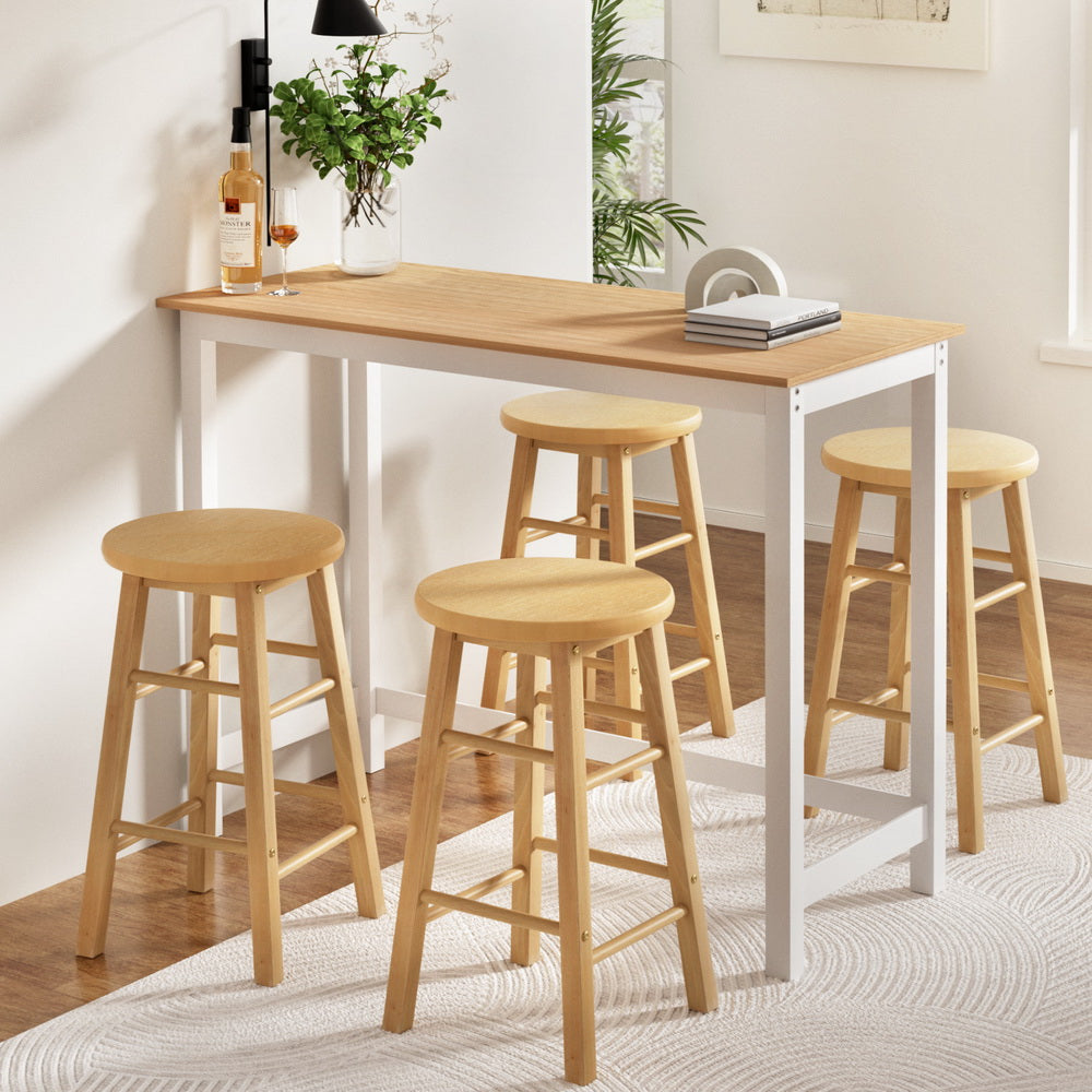 Bar Table and Stools Set Dining Desk Kitchen Chairs Cafe Pub – product image 8