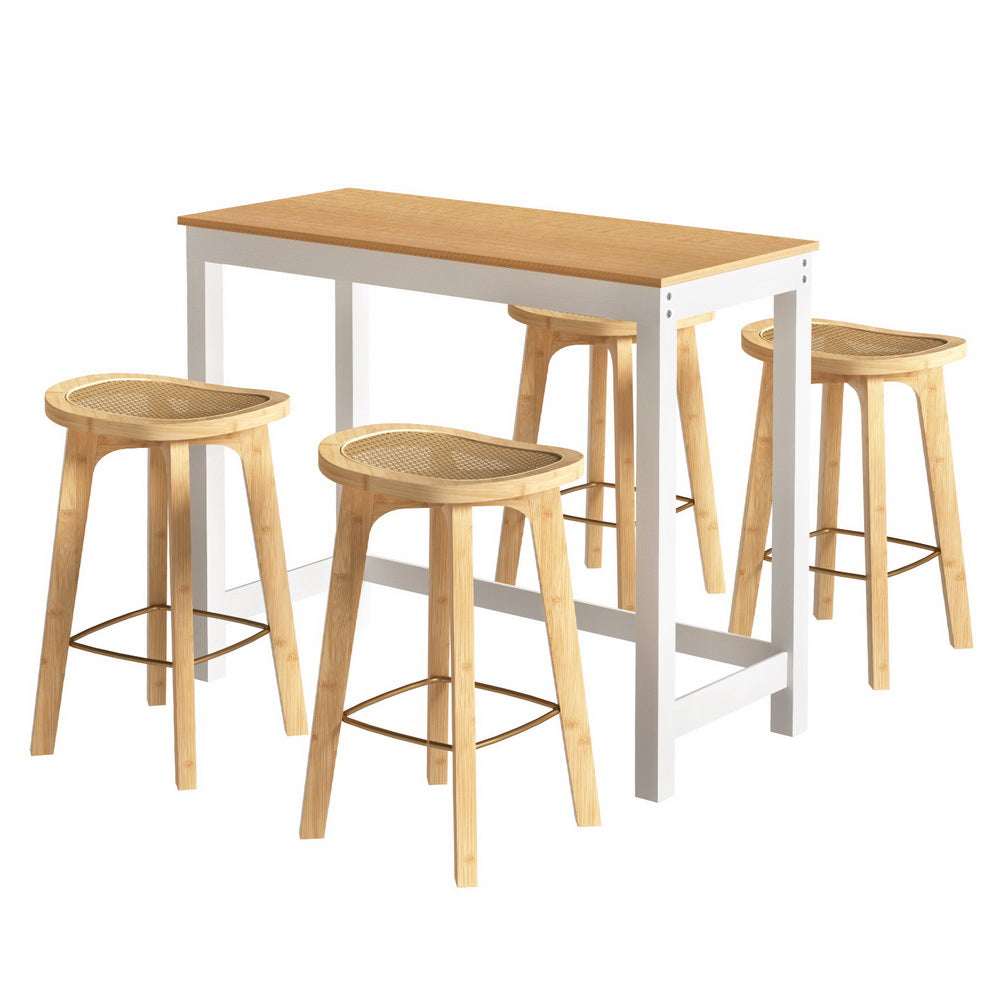 Bar Table and Stools Set Dining Desk Kitchen Chairs Cafe Pub – product image 1