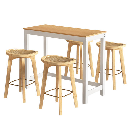 Bar Table and Stools Set Dining Desk Kitchen Chairs Cafe Pub – product image 1