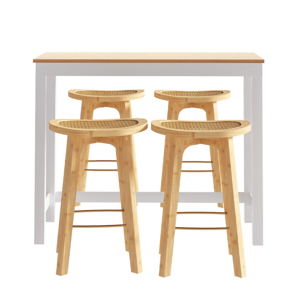 Bar Table and Stools Set Dining Desk Kitchen Chairs Cafe Pub – product image 4