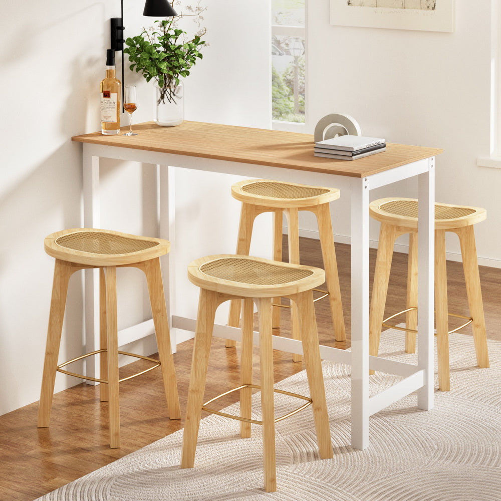 Bar Table and Stools Set Dining Desk Kitchen Chairs Cafe Pub – product image 9