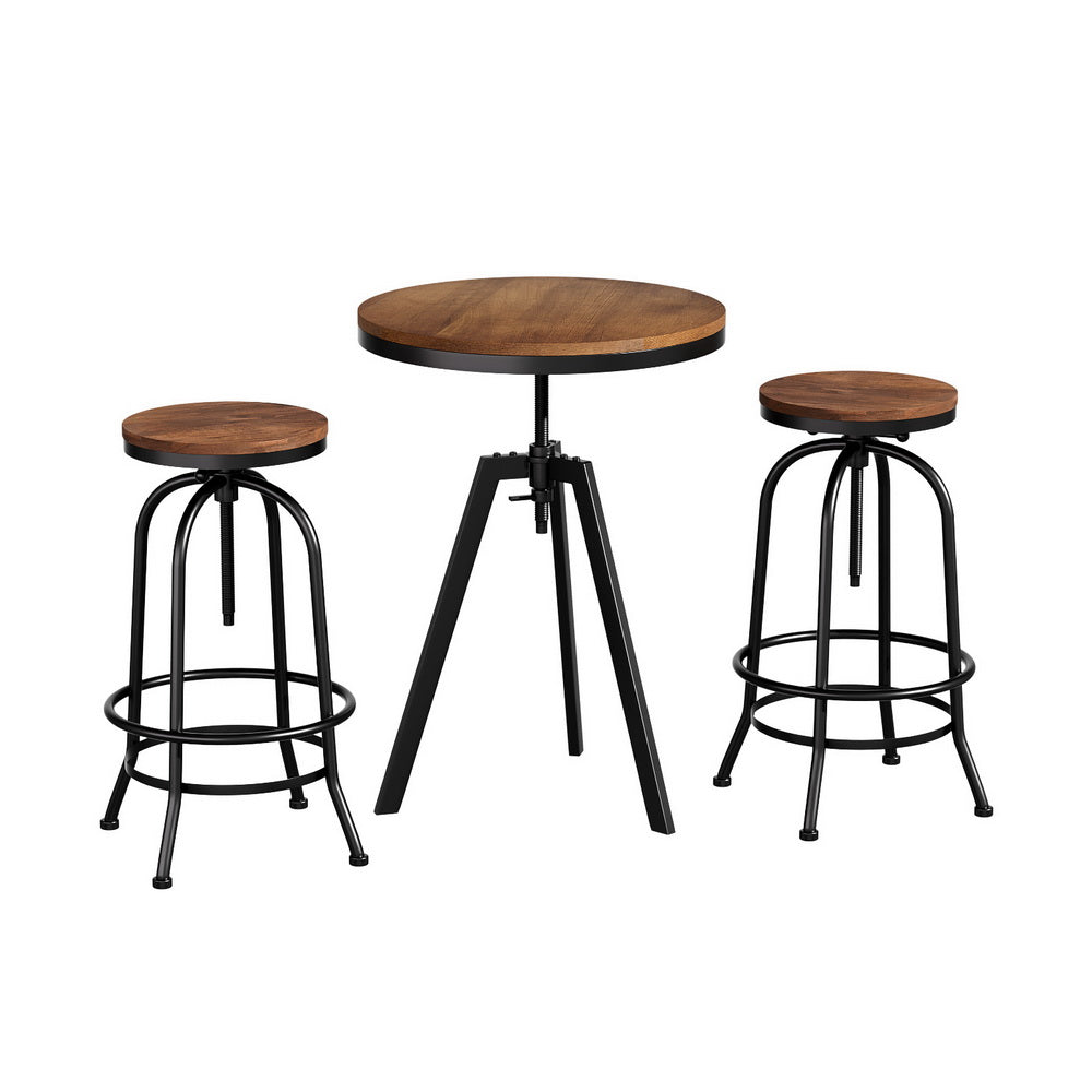 Bar Table Stools Set Dining Desk Industrial Kitchen Chairs Cafe Pub – product image 1