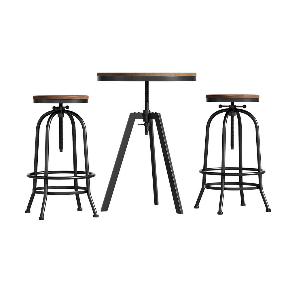 Bar Table Stools Set Dining Desk Industrial Kitchen Chairs Cafe Pub – product image 3