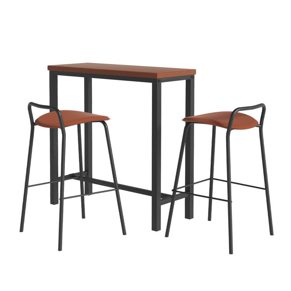 Bar Table and Stools Set Dining Desk Kitchen Chairs Cafe Pub – product image 3