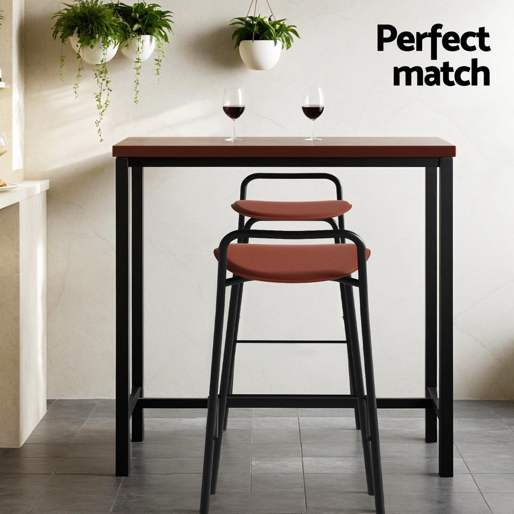 Bar Table and Stools Set Dining Desk Kitchen Chairs Cafe Pub – product image 7
