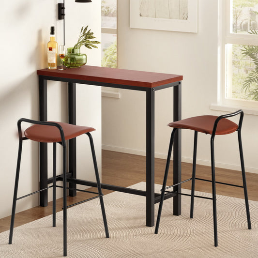 Bar Table and Stools Set Dining Desk Kitchen Chairs Cafe Pub – product image 1