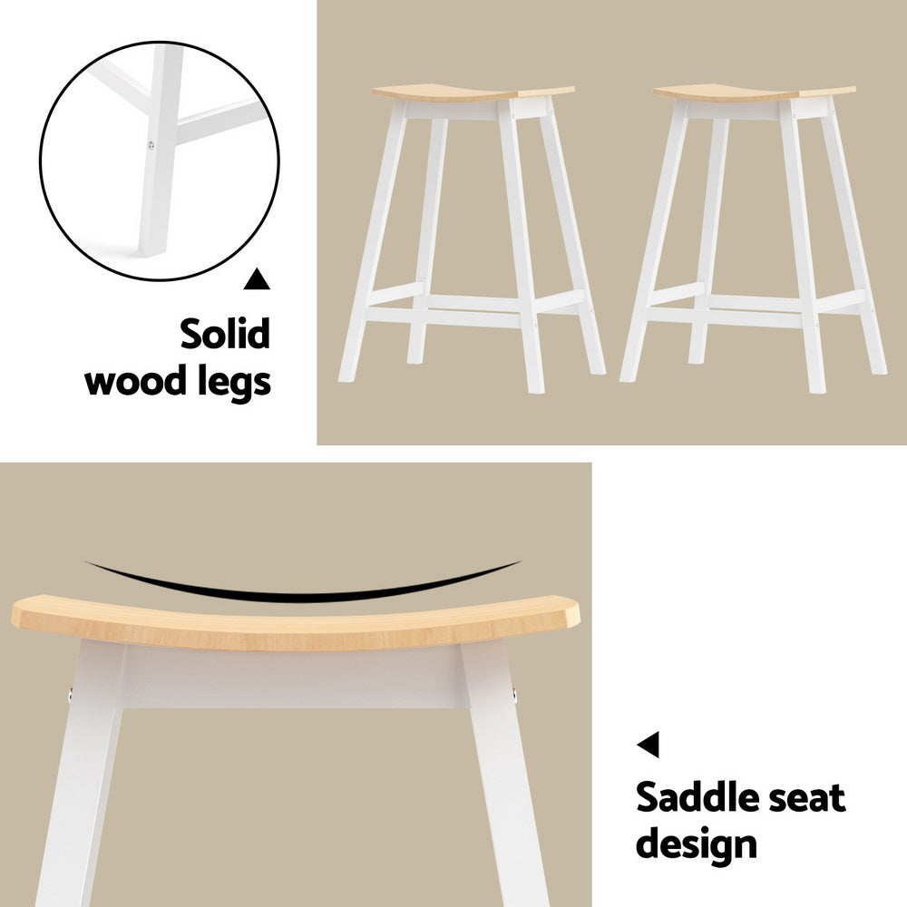 Bar Table and Stools Set Dining Desk Solid Wood Kitchen Chairs Cafe Pub – product image 7