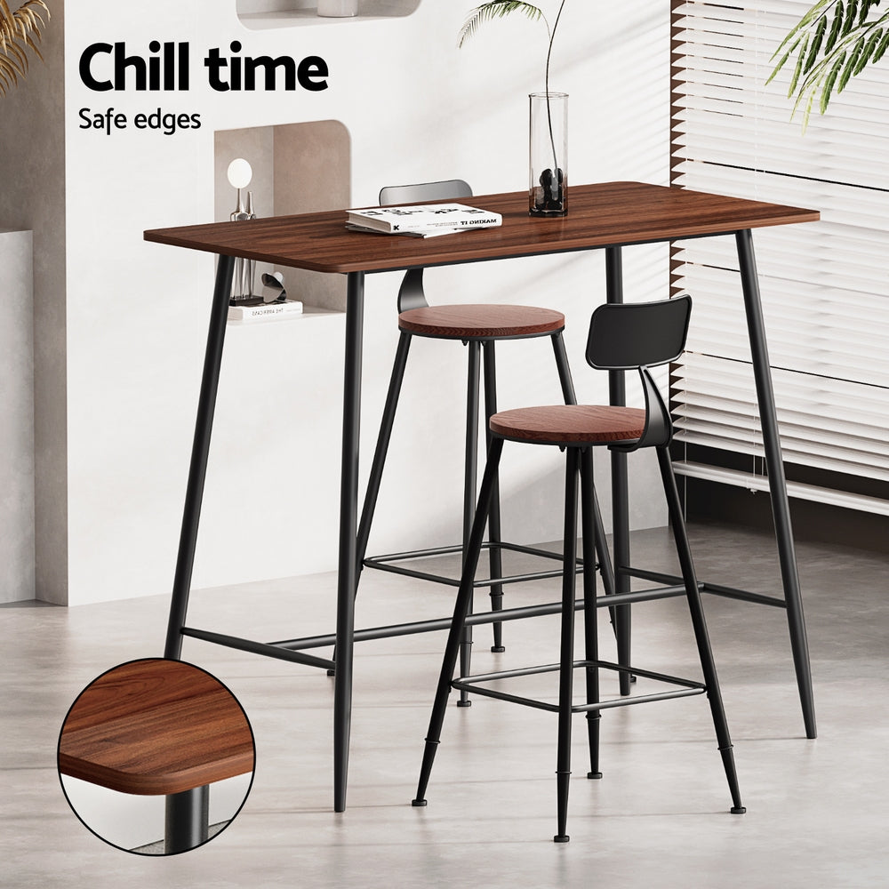Bar Table and Stools Set Dining Desk Kitchen Chairs Cafe Pub – product image 5