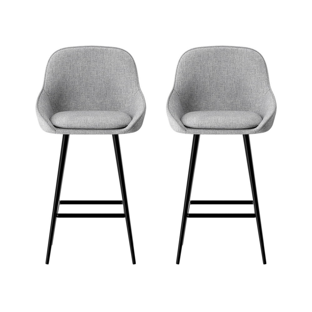 2x Bar Stools Upholstered Stool Counter Seat Kitchen Dining Chairs – product image 3