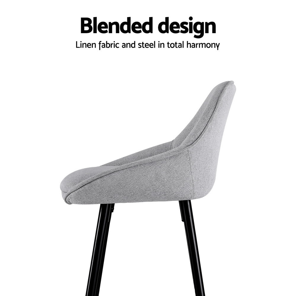 2x Bar Stools Upholstered Stool Counter Seat Kitchen Dining Chairs – product image 6