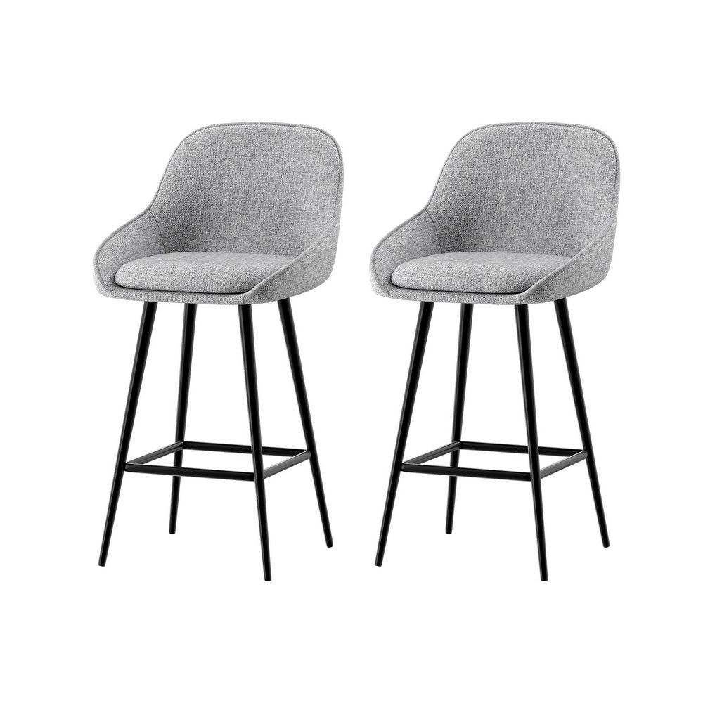 2x Bar Stools Upholstered Stool Counter Seat Kitchen Dining Chairs – product image 7