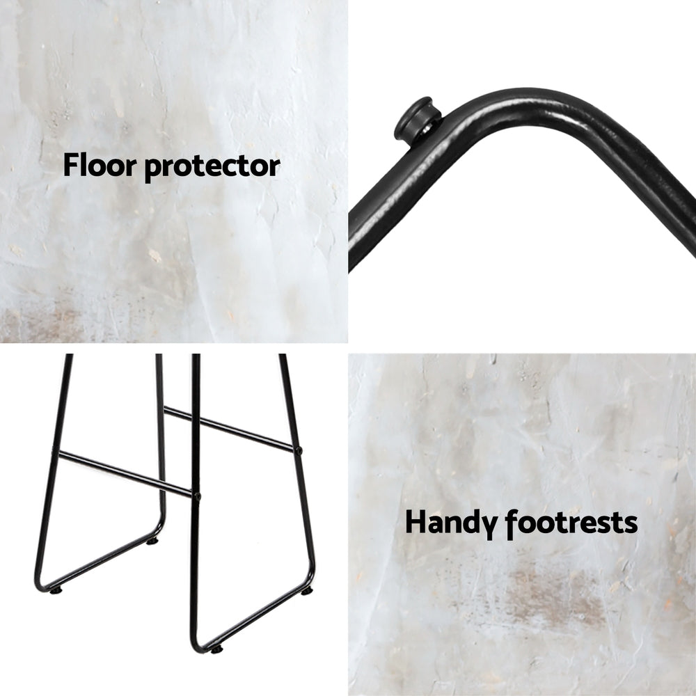 Bar Stools Kitchen Counter Stools Metal Chairs x2 – product image 7