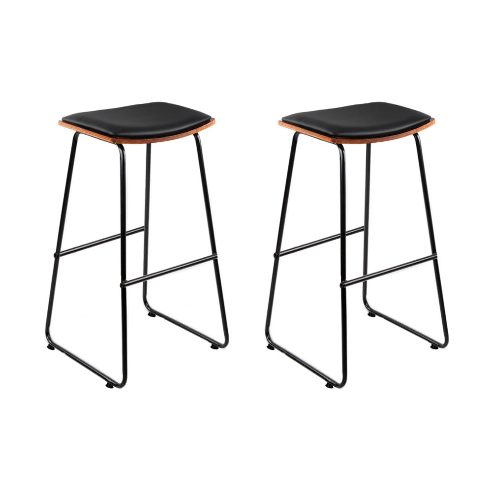 Bar Stools Kitchen Counter Stools Metal Chairs x2 – product image 8
